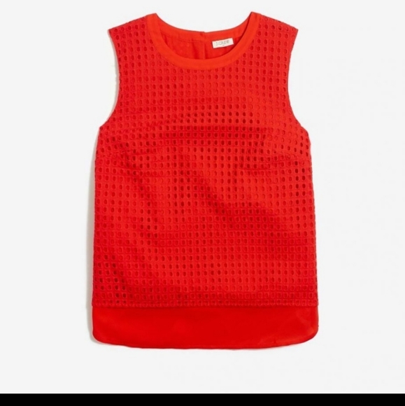 J.Crew Factory Eyelet Shell Sleeveless Tank - Picture 7 of 10